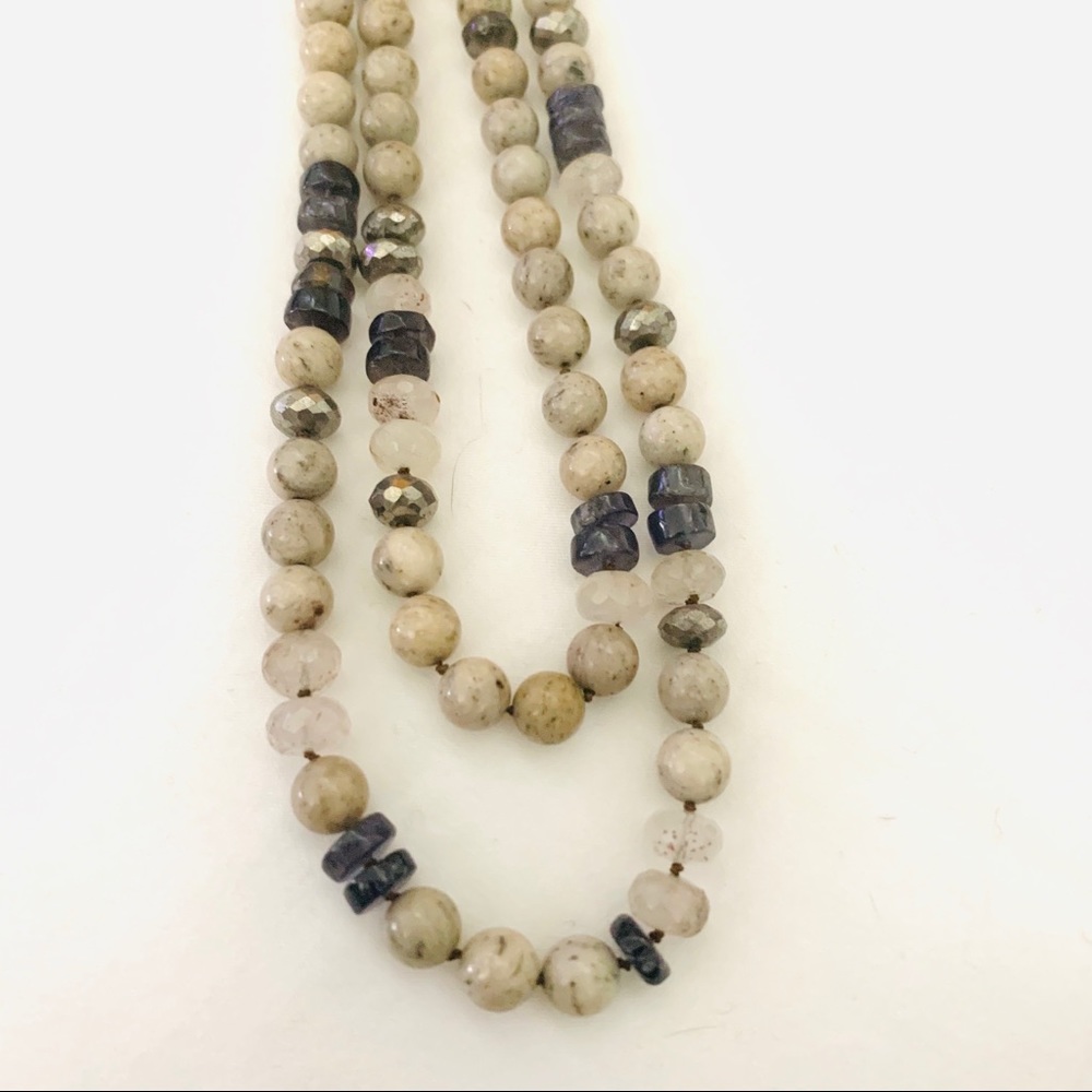 Fossil Coral Iolite Necklace